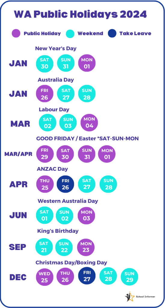 [Updated for 2024] WA School Holidays, Public Holidays, Terms and Long