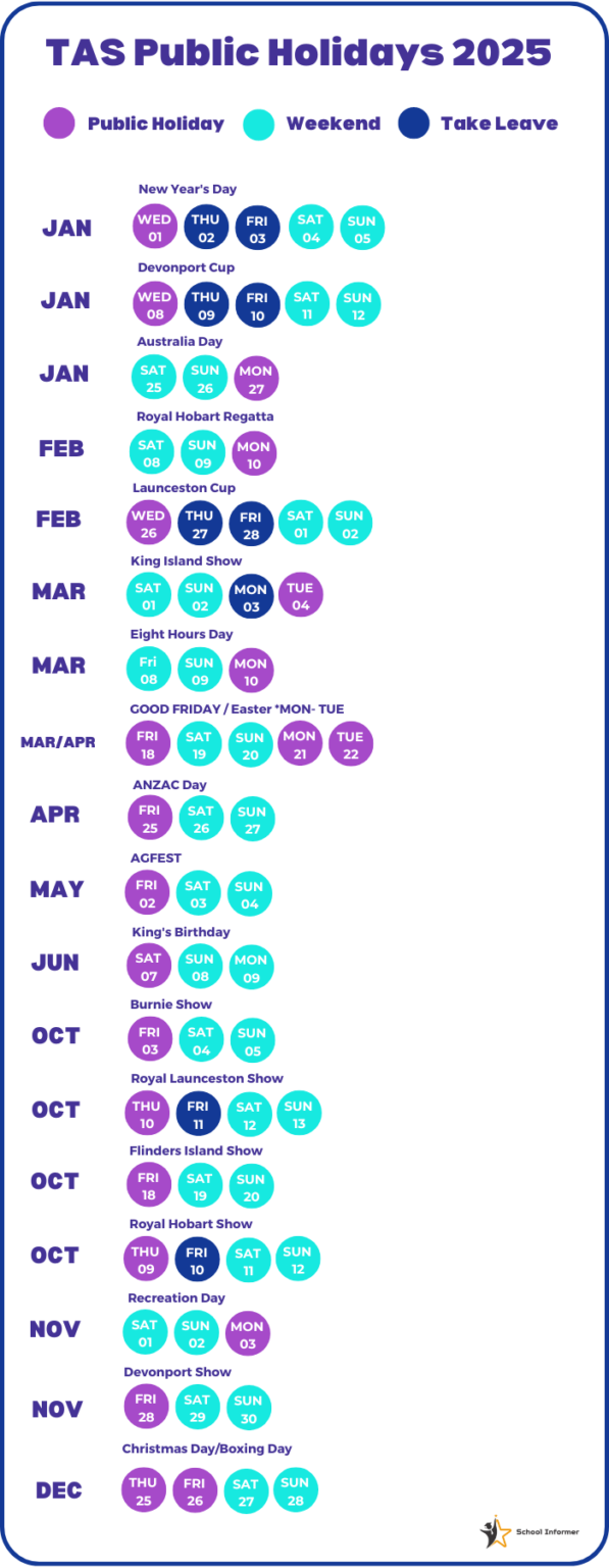 [Updated for 2025] TAS School Holidays, Terms, Public Holidays, and